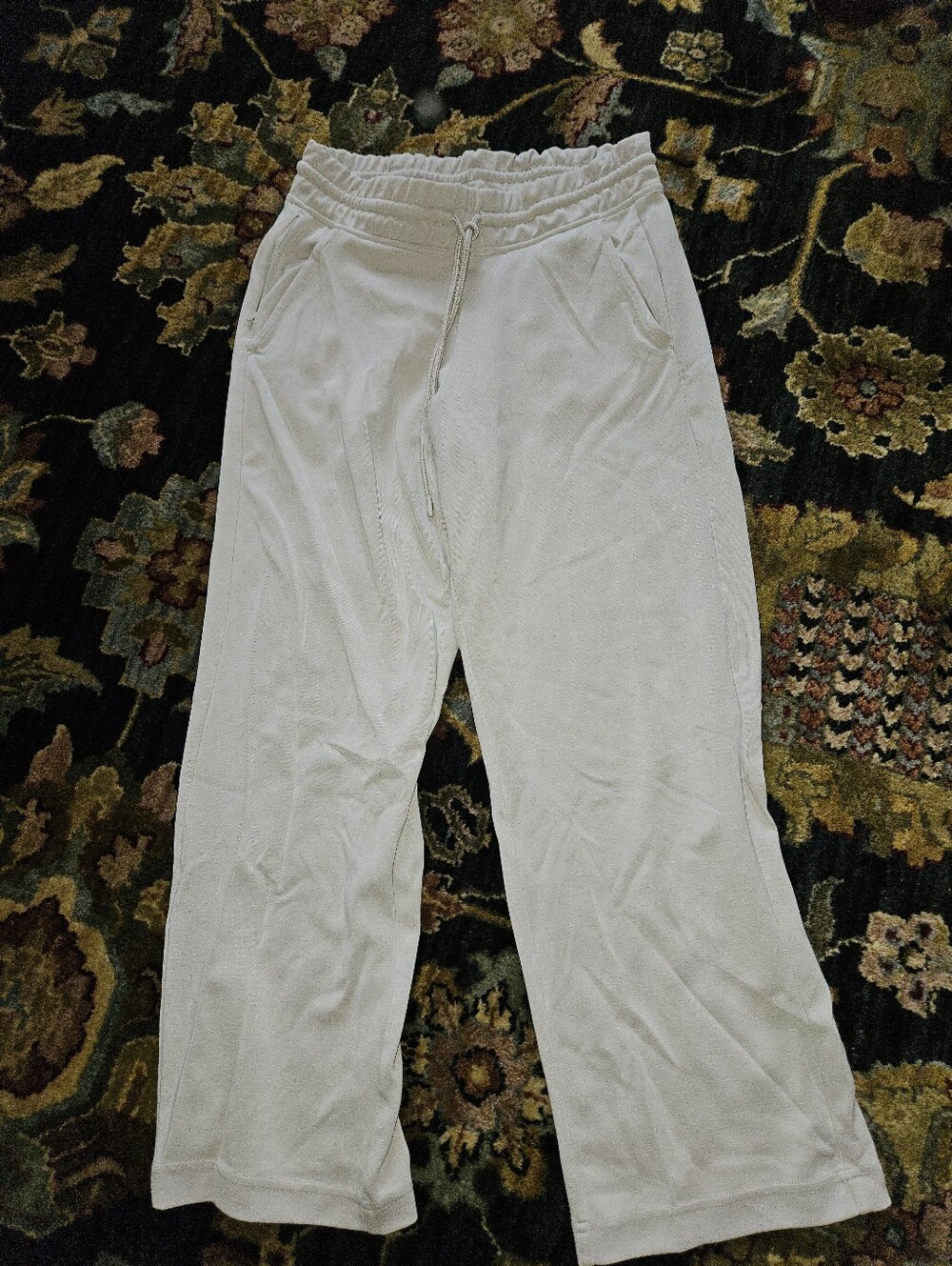 Athleta Light Cream Elastic Waist Lounge Pants